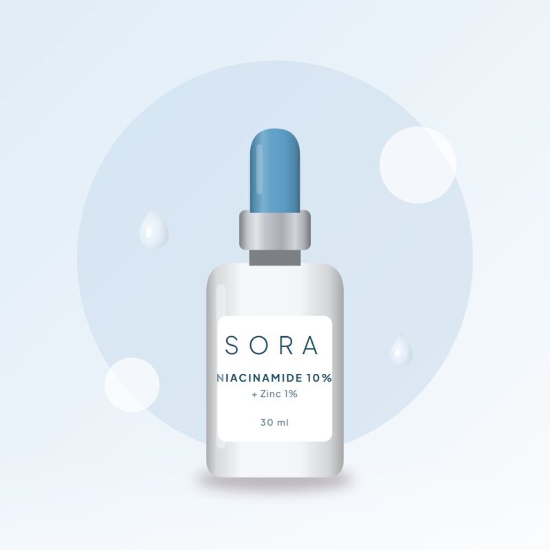 Sora 10% Niacinamide + Zinc Serum 30ml